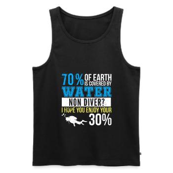 Diver Funny gift idea scuba diving - Men's Premium Organic Tank Top - black - Front - AI Model Male 178 light (178cm)