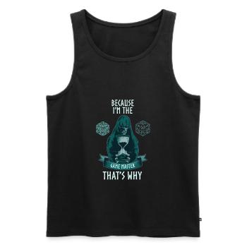 Pen and Paper Geschenkidee Rollenspiel - Männer Premium Bio Tank Top - Schwarz - Vorne - Michal (187cm)