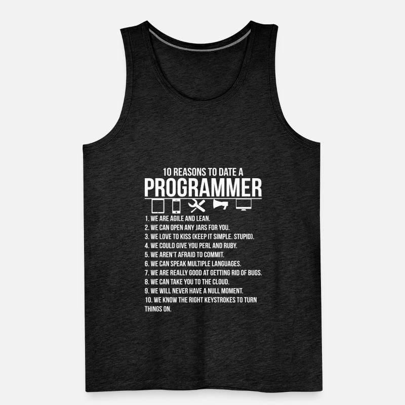 Programmer Software Developer Coder Gift Men's Premium Organic Tank Top