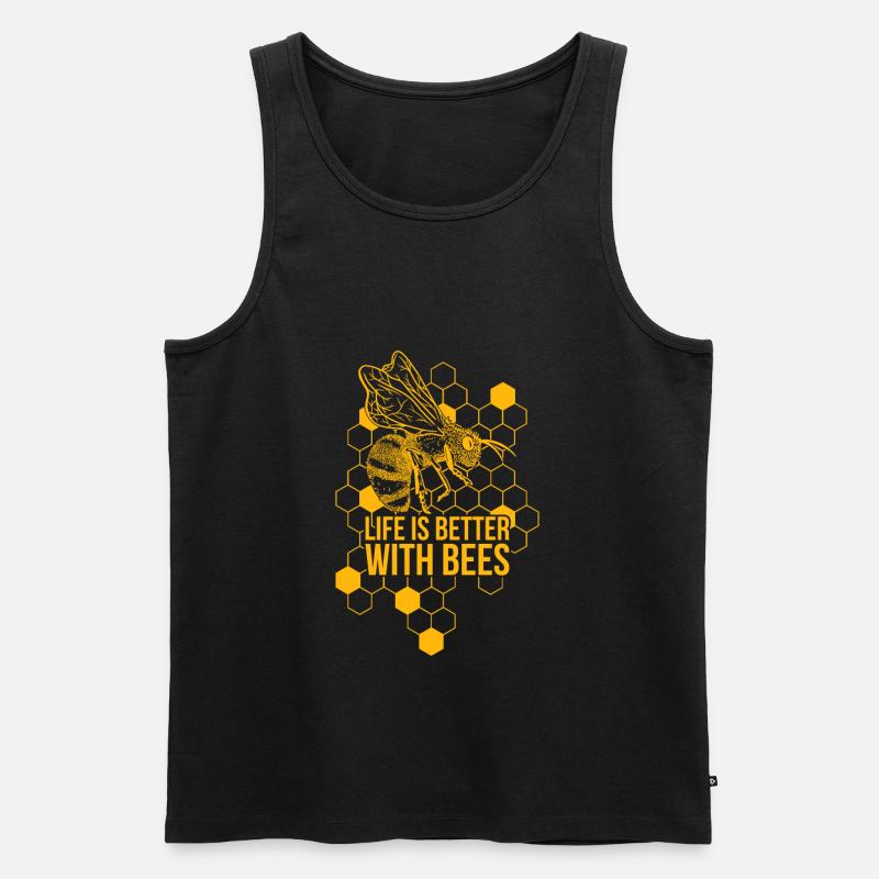 Imker Bienenzüchter Geschenkidee - Männer Premium Bio Tank Top - Schwarz