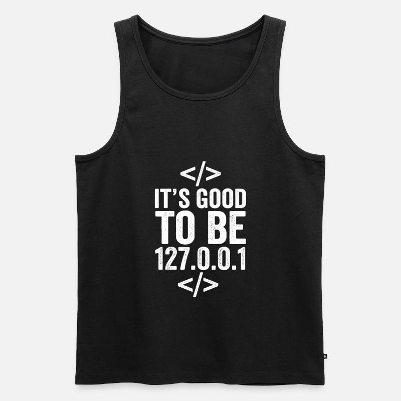 Programmer localhost - Men's Premium Organic Tank Top - black