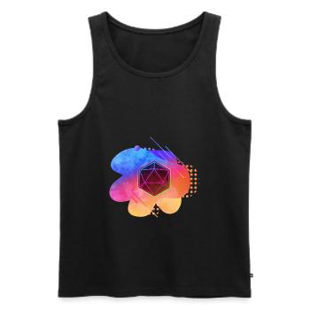 Geschenkidee für Stift und Papier - Männer Premium Bio Tank Top - Schwarz - Vorne - AI Model Male 178 light (178cm)