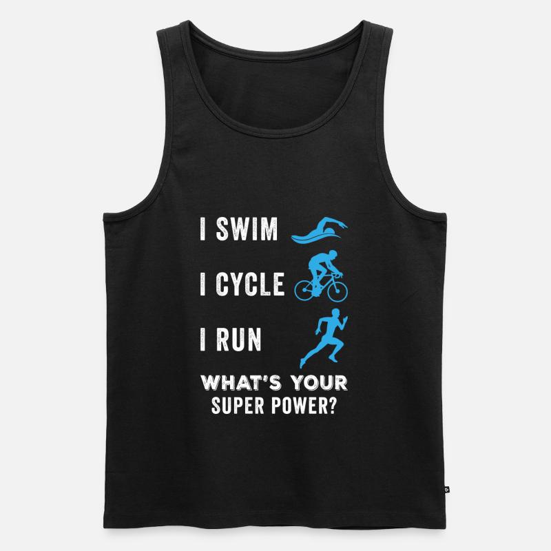 Triathlet - Männer Premium Bio Tank Top - Schwarz