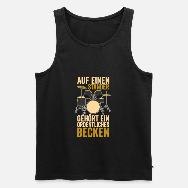 Schlagzeuger Lustige Geschenkidee - Männer Premium Bio Tank Top - Schwarz