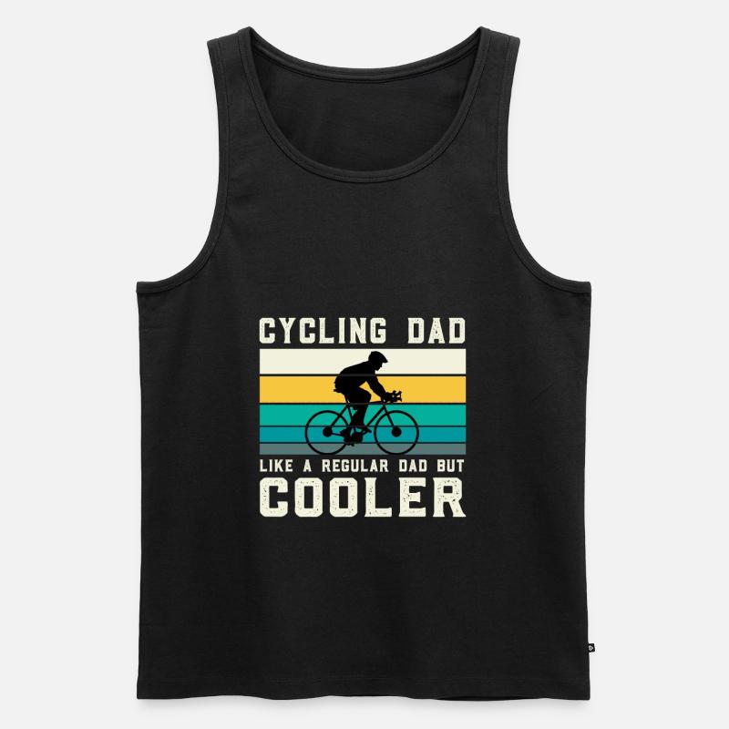 Radfahrender Papa - Männer Premium Bio Tank Top - Schwarz