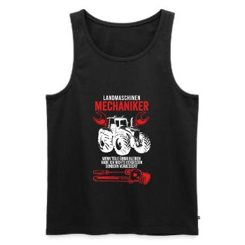 Landmaschinen Mechaniker Geschenkidee - Männer Premium Bio Tank Top - Schwarz - Vorne - Michal (187cm)