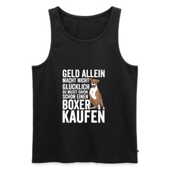 Deutscher Boxer Hundehalter Geschenk - Männer Premium Bio Tank Top - Schwarz - Vorne - Michal (187cm)