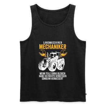 Landmaschinen Mechaniker Geschenkidee - Männer Premium Bio Tank Top - Schwarz - Vorne - Michal (187cm)