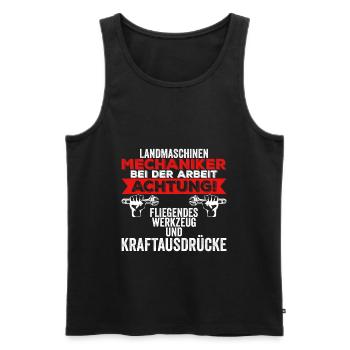 Landmaschinen Mechaniker Geschenkidee - Männer Premium Bio Tank Top - Schwarz - Vorne - Michal (187cm)