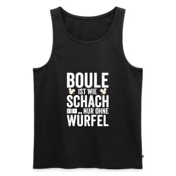 Boule Spieler Geschenkidee - Männer Premium Bio Tank Top - Schwarz - Vorne - Michal (187cm)