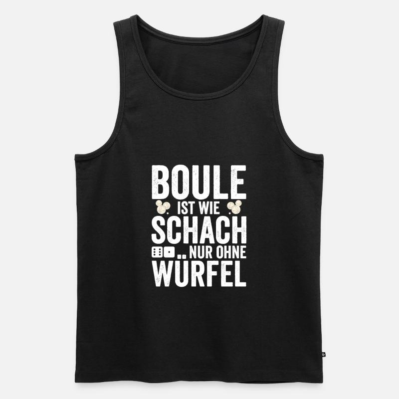 Boule Spieler Geschenkidee - Männer Premium Bio Tank Top - Schwarz