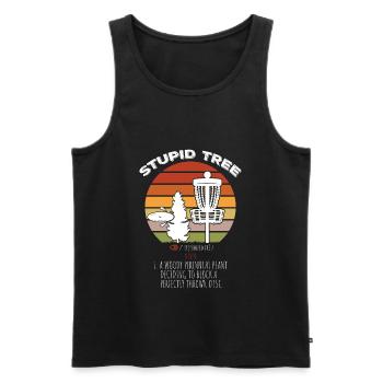 Disc Golf Discgolf Geschenkidee - Männer Premium Bio Tank Top - Schwarz - Vorne - Michal (187cm)