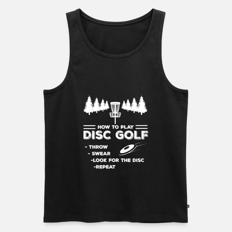 Disc-Golf Discgolf-Geschenkidee - Männer Premium Bio Tank Top - Schwarz