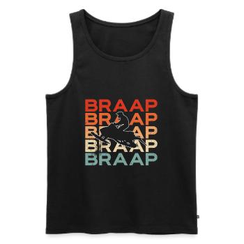 Snowmobile Snowmobiling - Men's Premium Organic Tank Top - black - Front - AI Model Male 178 light (178cm)