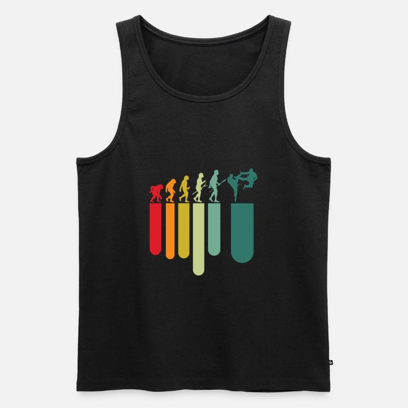 Entwicklung des Karate - Männer Premium Bio Tank Top - Schwarz