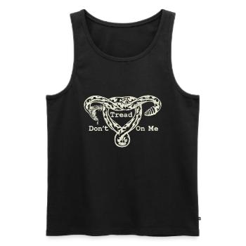 Uterusschlangen treten mich nicht mit Füßen - Menschenrechte - Männer Premium Bio Tank Top - Schwarz - Vorne - AI Model Male 178 light (178cm)