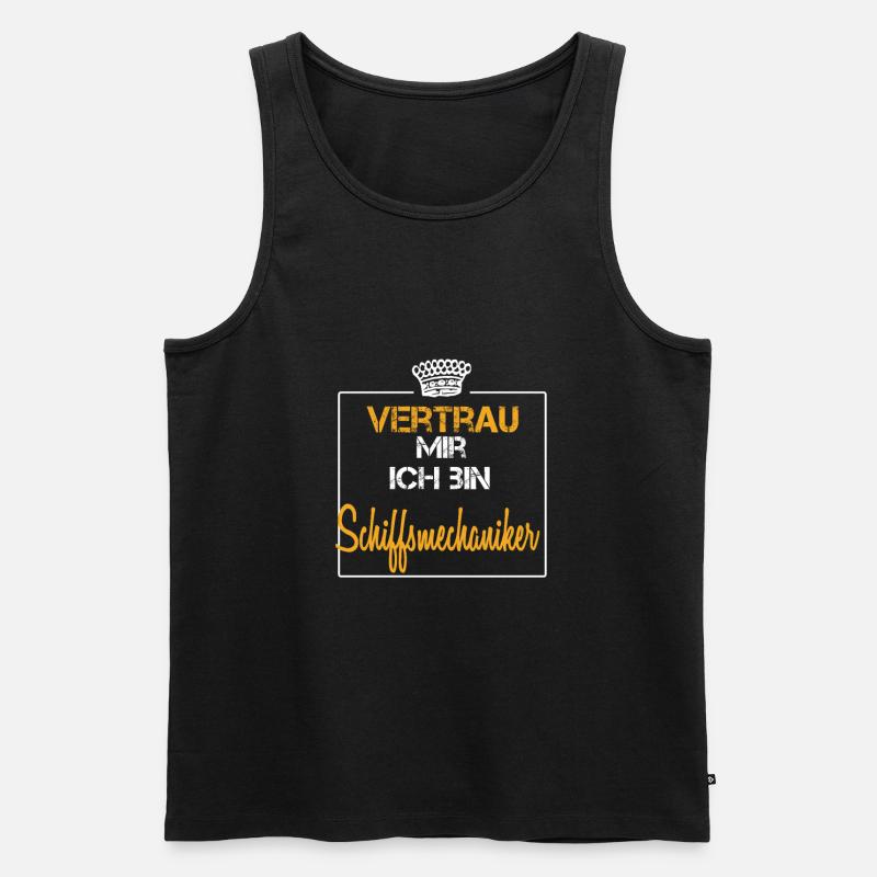 Schiffsmechaniker - Männer Premium Bio Tank Top - Schwarz