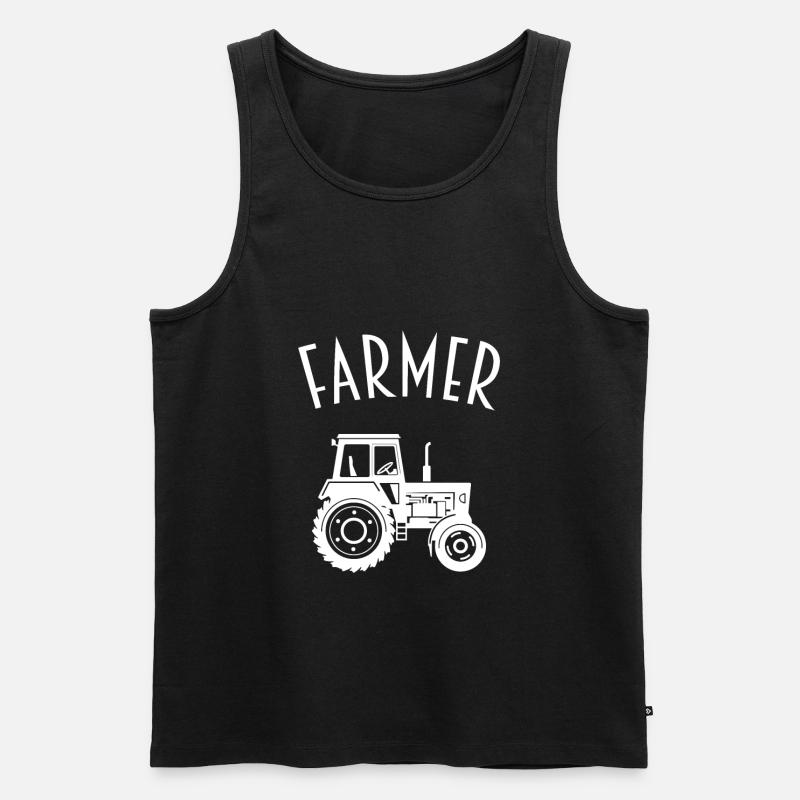 Landwirt - Männer Premium Bio Tank Top - Schwarz