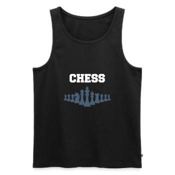 échecs - Débardeur bio Premium Homme - noir - Devant - Michal (187cm)