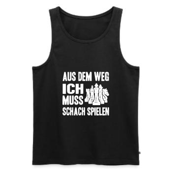 Schach - Männer Premium Bio Tank Top - Schwarz - Vorne - Michal (187cm)