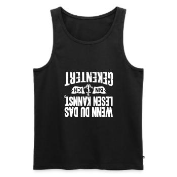 Segler Segeln Segelschiff Spruch Segelboot - Männer Premium Bio Tank Top - Schwarz - Vorne - AI Model Male 178 light (178cm)