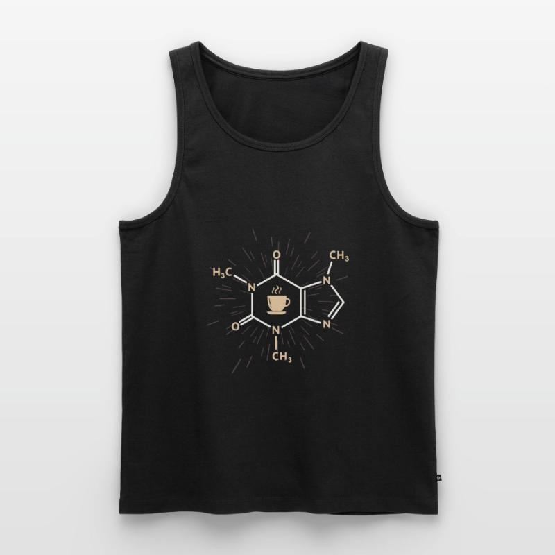 Café chimique formule de formule structurelle café Débardeur bio Premium Homme