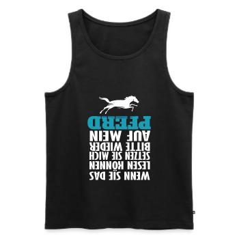 Horse riding Horse Horse riding - Men's Premium Organic Tank Top - black - Front - Michal (187cm)