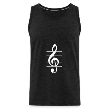 Musik - Männer Premium Bio Tank Top - Anthrazit - Vorne - Alexander (188cm)