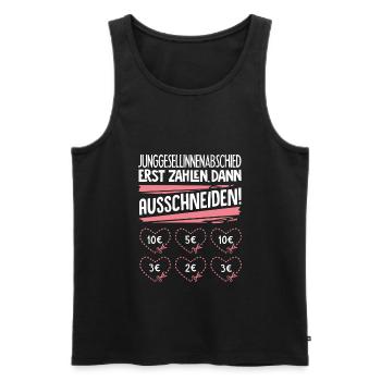 Junggesellinnenabschied Junggesellenabschied - Débardeur bio Premium Homme - noir - Devant - Michal (187cm)