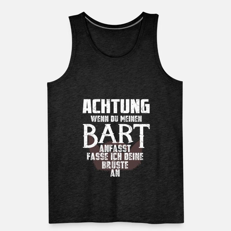 Bart Spruch Bartträger Schnurrbart Männer Premium Bio Tank Top