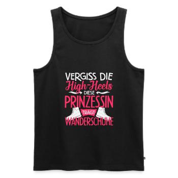Wanderer Wandern Bergsteiger Spruch Bergsteigen - Men's Premium Organic Tank Top - black - Front - AI Model Male 178 light (178cm)
