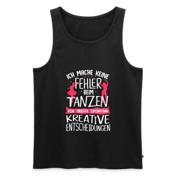 Tänzerin Tanzen Musik Spruch Tänzer - Men's Premium Organic Tank Top - black - Front - AI Model Male 178 light (178cm)