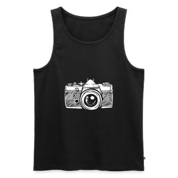 Photographer Photographing Camera Photographer - Men's Premium Organic Tank Top - black - Front - Michal (187cm)