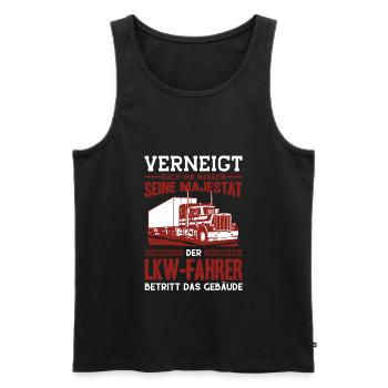 Driver Trucker Truck Truck Truck Driver Truck - Débardeur bio Premium Homme - noir - Devant - Michal (187cm)