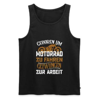 Motorrad Motorradfahren Spruch - Männer Premium Bio Tank Top - Schwarz - Vorne - Michal (187cm)