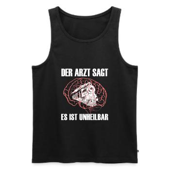 Train driver Lok saying train train driver steam locomotive - Men's Premium Organic Tank Top - black - Front - Michal (187cm)