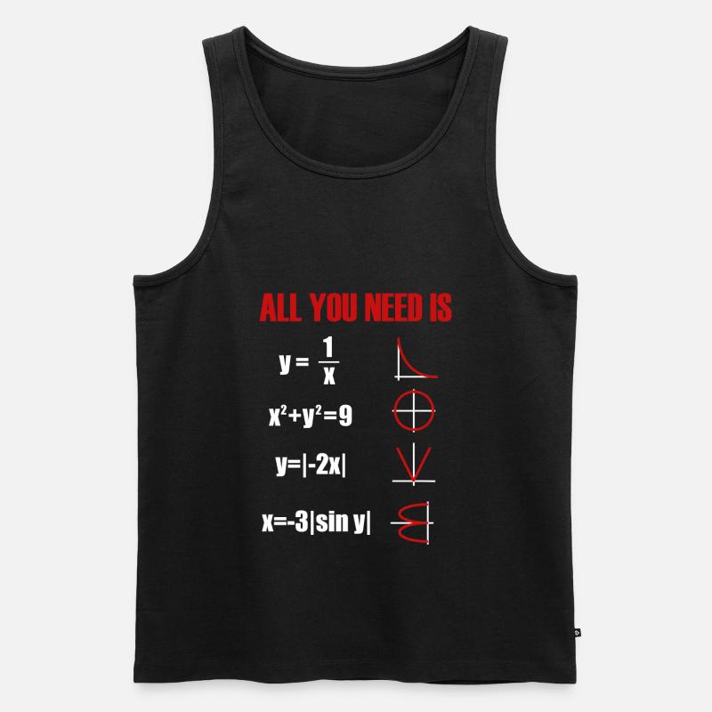 Math mathematician teacher - Men's Premium Organic Tank Top - black