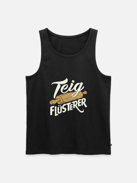 Backen Bäcker Spruch - Männer Premium Bio Tank Top - Schwarz