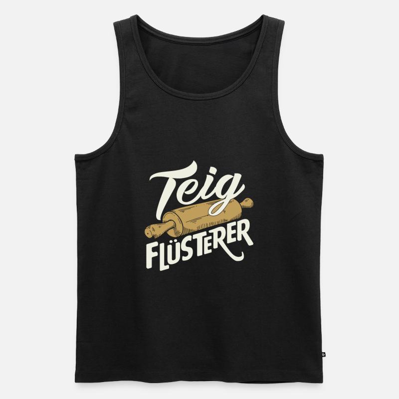Backen Bäcker Spruch - Männer Premium Bio Tank Top - Schwarz