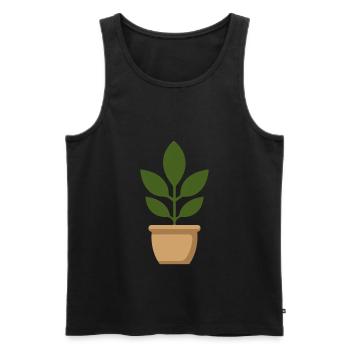 Garten - Männer Premium Bio Tank Top - Schwarz - Vorne - Michal (187cm)