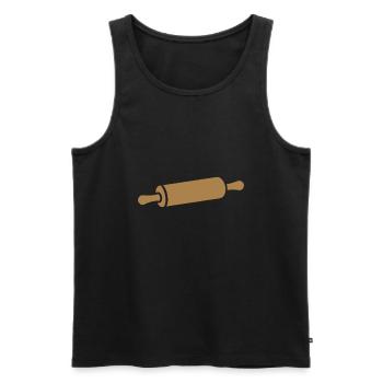Baker pastry chef Baker baking cupcake - Men's Premium Organic Tank Top - black - Front - AI Model Male 178 light (178cm)