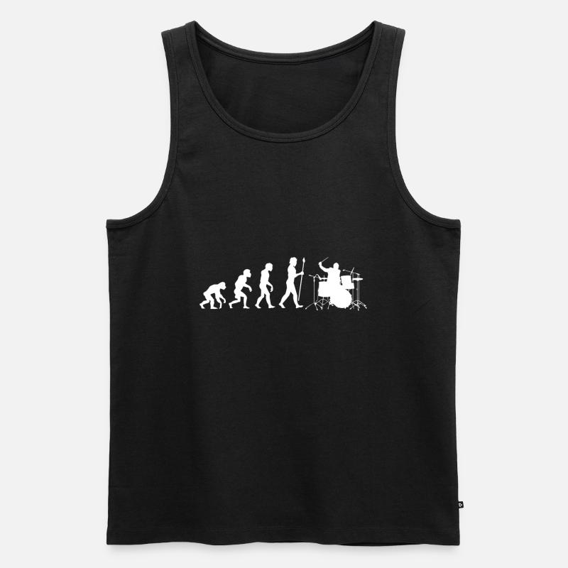 Drummer Evolution Drum Drum - Men's Premium Organic Tank Top - black
