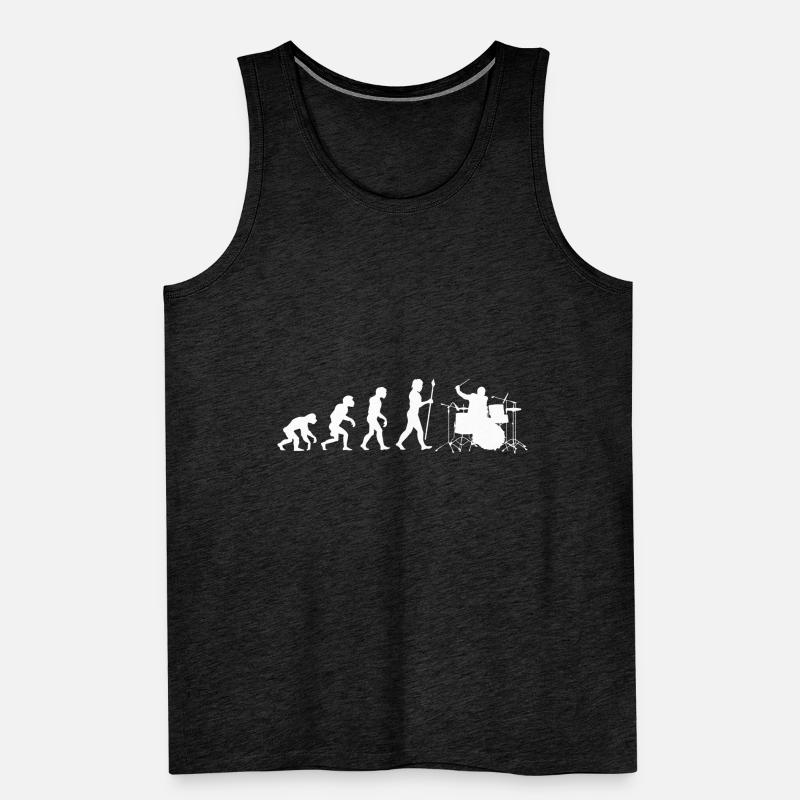Schlagzeuger Evolution Schlagzeug Trommel Männer Premium Bio Tank Top