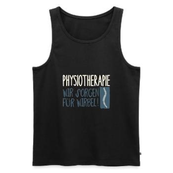 Physiotherapeut - Männer Premium Bio Tank Top - Schwarz - Vorne - AI Model Male 178 light (178cm)