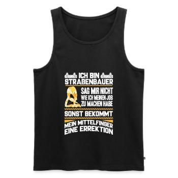 Construction site construction worker construction - Men's Premium Organic Tank Top - black - Front - AI Model Male 178 light (178cm)