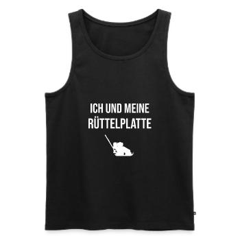 Bauarbeiter - Männer Premium Bio Tank Top - Schwarz - Vorne - AI Model Male 178 light (178cm)