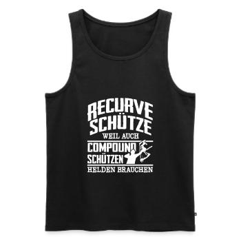 Bogenschießen Bogenschütze Bogen - Männer Premium Bio Tank Top - Schwarz - Vorne - Michal (187cm)