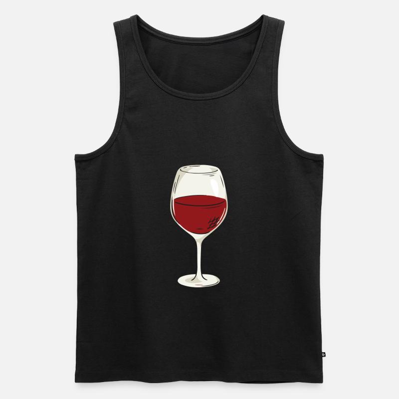 Wein - Männer Premium Bio Tank Top - Schwarz