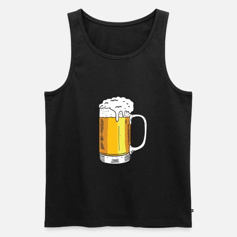 Bier - Männer Premium Bio Tank Top - Schwarz