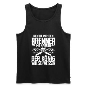 Schweißen Schweißer Schweissen - Männer Premium Bio Tank Top - Schwarz - Vorne - Michal (187cm)